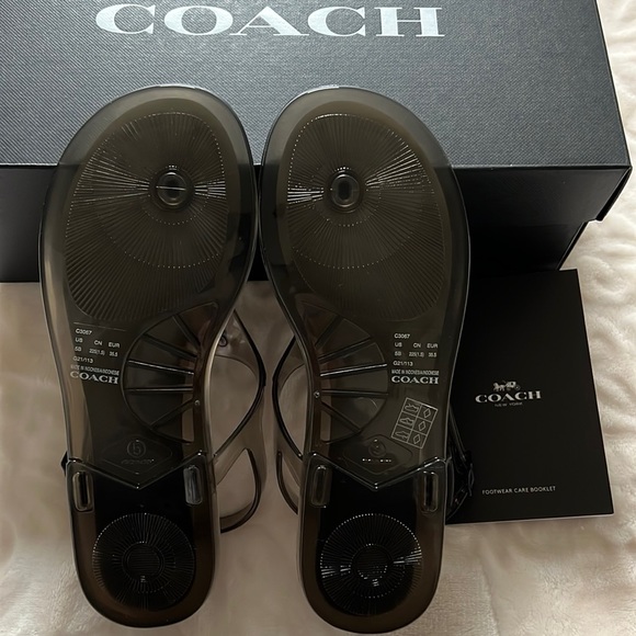 NEW Coach Natalee Jelly Slingback Thong Sandals - Picture 3 of 5